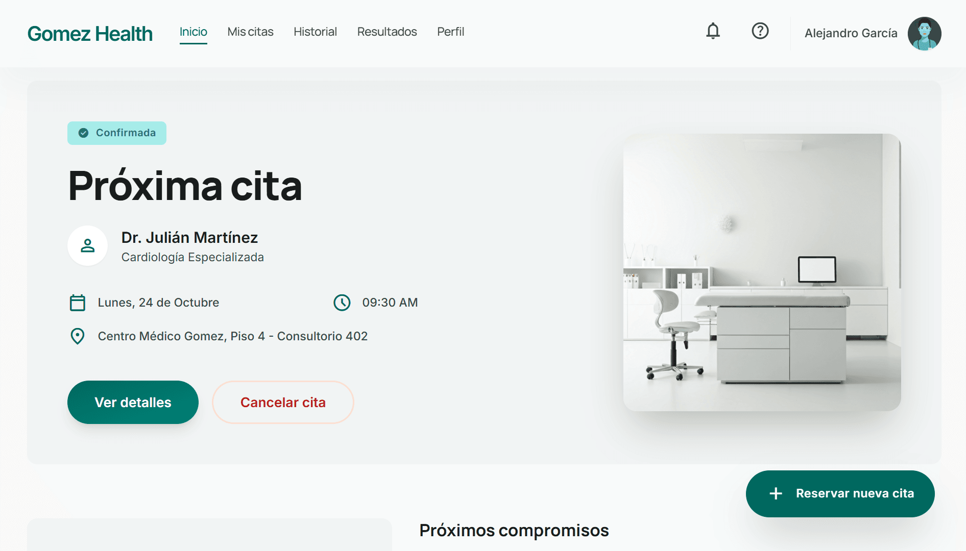 Pantalla principal del sistema